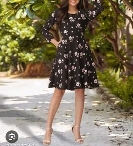 Floral Print Long Sleeve Dress