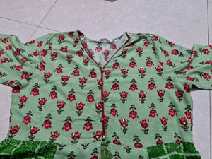 SHREE Women Floral Print A-line Kurta