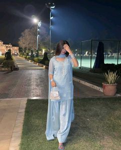 Aqua Blue Farsi Salwar Suit
