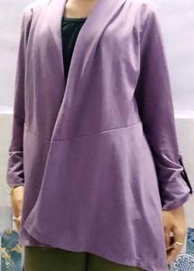 Purple Open Cardigan