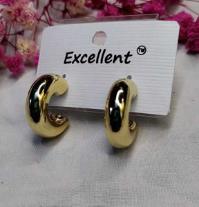 Gold Chunky Hoop Earrings