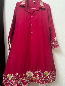 Rayon Cotton Pink Cord Set