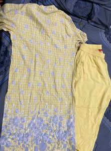 Elegant Lemon Yellow Kurta Set