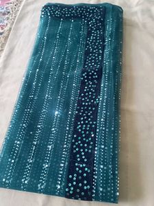 Sparkling Teal Dress Fabric