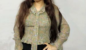 Floral Smocked Top