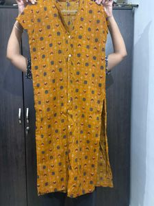 Printed Yellow Kurti