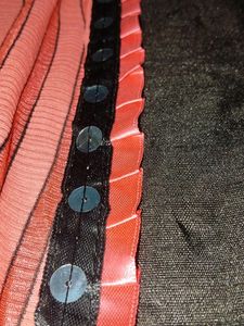 Coral Striped Saree