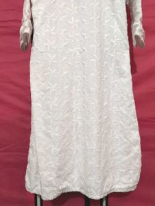 White Embroidered Kurti