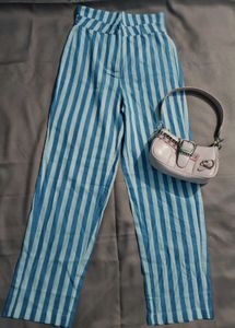 Pinterest Inspied Strip High Waist Pants