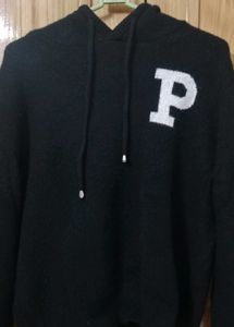 Black &#39;P&#39; Hoodie