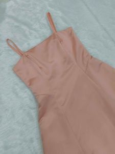 Peach Satin Gown