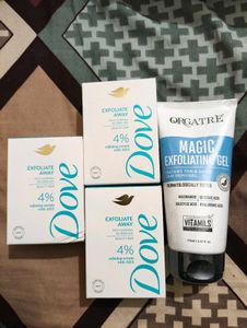 pack of 4,  body Exfoliating soap & gel