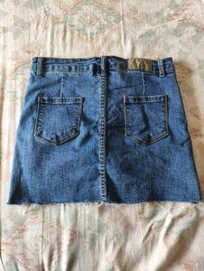 Denim Mini Skort
