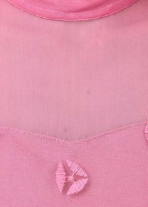 Pink Sheer Bell Sleeve Top