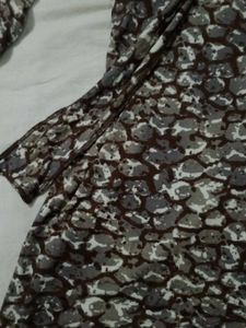 Printed Tie-Front Top