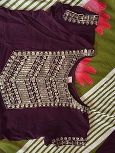 Purple Embellished Dress
