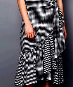 Gingham Wrap Skirt