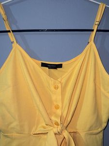 Forever 21 Yellow Button Down Dress