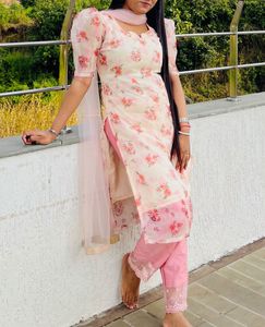 organza Floral kurta