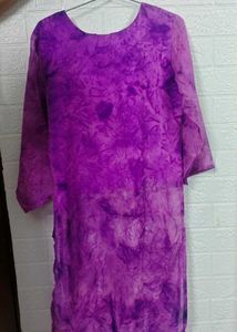 Purple Chikankari Kurti