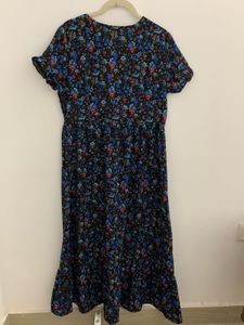 Floral Midi Dress with Slit