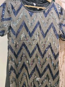 Sequin Chevron Dress