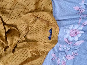 Peplum Top And Mustard