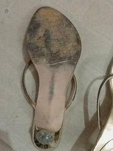 Womens Stones Golden Chappal