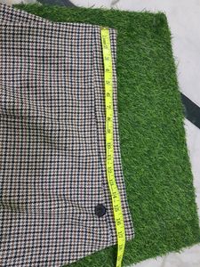 Checks Wool Long Imported Skirt