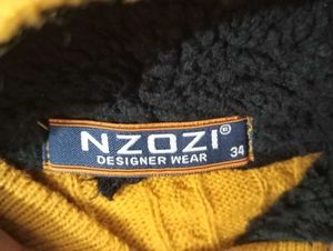 Mustard Cable Knit Hoodie