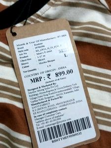 Roadster Brooklyn Striped Tee - Size L