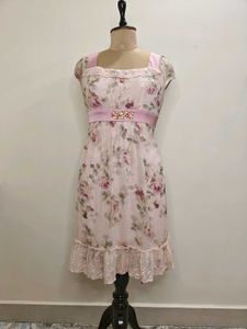 Floral Chiffon Midi Dress