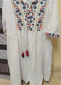 Boho Embroidered Tunic Dress