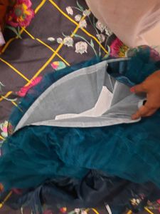 Teal Tulle Flower Girl Dress