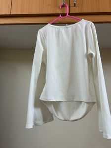 Newme Bell Sleeve Ruched Crop Top - XL