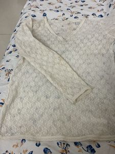 Georgette Off White Top