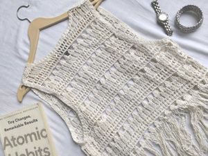 Boho Crochet Fringe Vest