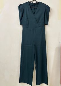 Elegant Green Wrap Jumpsuit