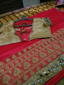 A Beautiful Rose Coloured Saree