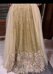 Golden Heavy Flairs Lengha