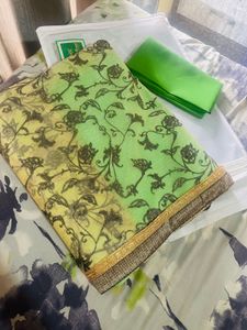 Golden Embroidery Saree
