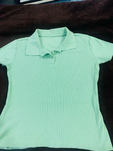 Pastel Green Linen T-Shirt – Regular Fit