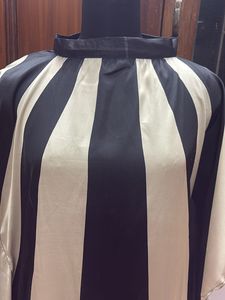 Striped Satin Kaftan Dress