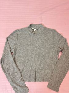 Gray Long Sleeve sparkling Top