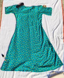 Gufrina Green Floral Printed Midi Dress