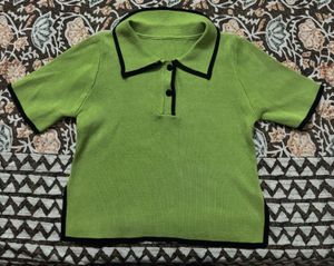 Vibrant Green Crop T-Shirt – Effortless Style Meet