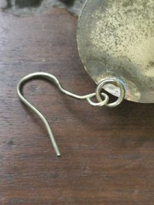 Vintage Pure Brass Natural Stone Earrings