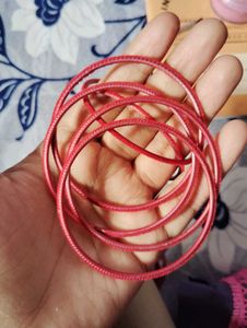 Red Velvet Bangles - Set of 24