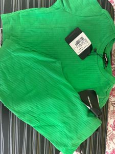 Green Ribbed Biker Set - Brand New