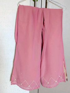 Pink Embroidered kurti set